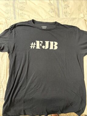 Men's Black Short-Sleeve Graphic Tee - #FJB Print